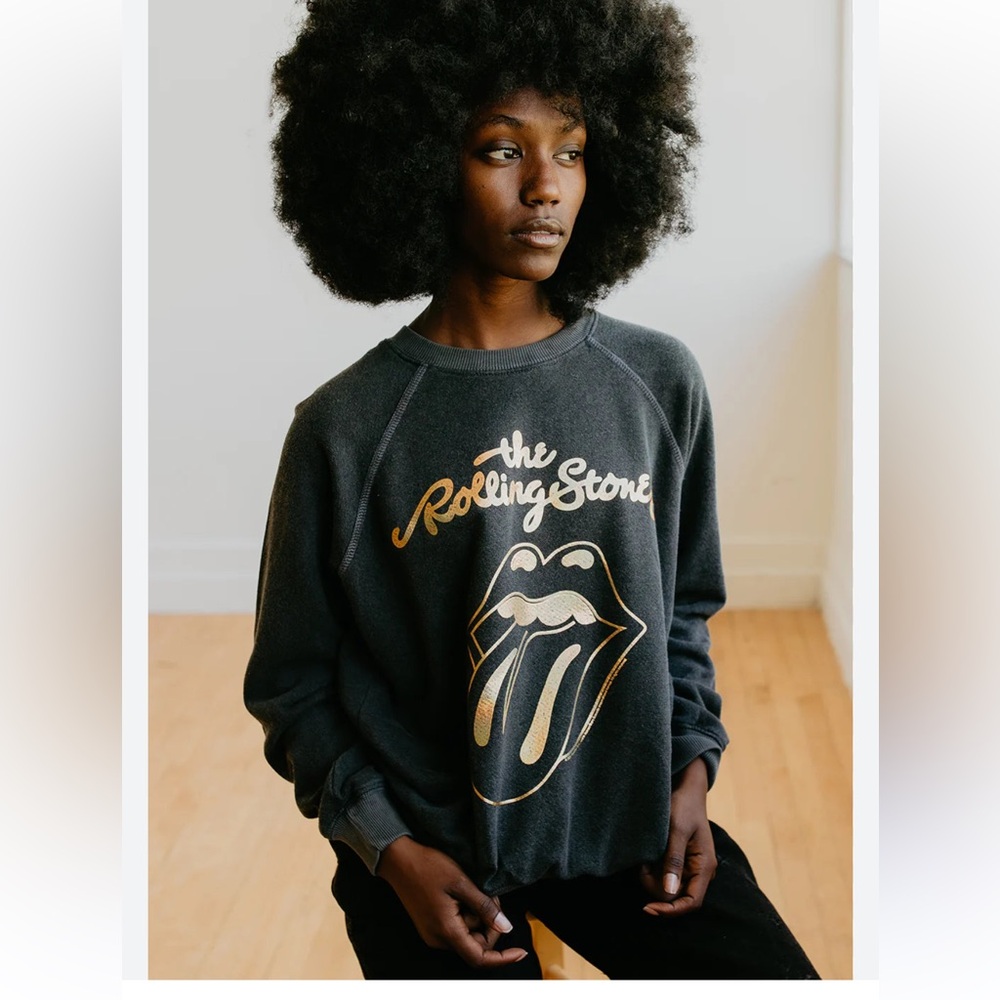 Rolling Stones x People of Leisure Sticky Fingers Foiled Icon Sweatshirt